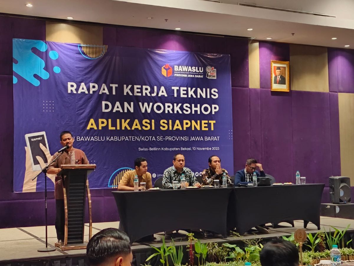 Bawaslu Jabar Gelar Workshop Aplikasi SIAPNET, Cikarang (10/11/2023)