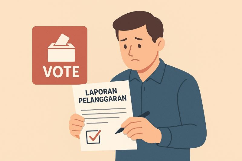 Ilustrasi laporan pelanggaran pemilu