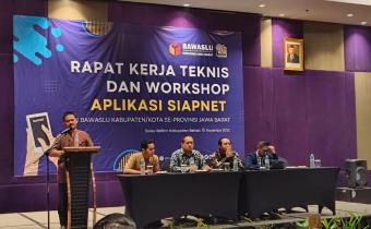 Bawaslu Jabar Gelar Workshop Aplikasi SIAPNET, Cikarang (10/11/2023)